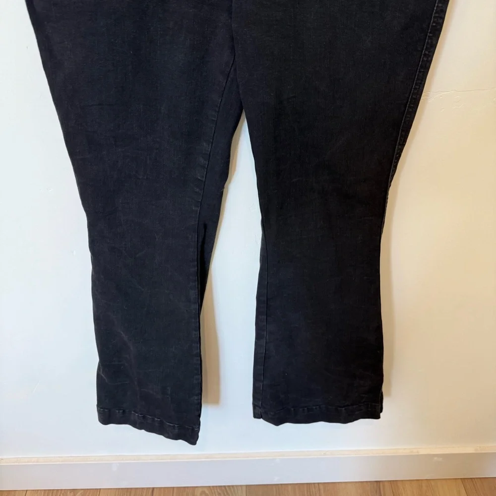 Judy Blue Black Pull On Flare Jeans Womens Plus Size 15 32 Wide Leg Festival - Picture 3 of 10